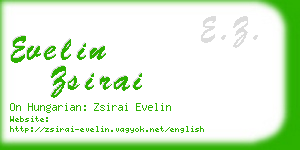 evelin zsirai business card